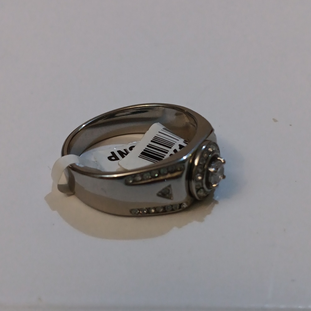 RING STAINLESS STEEL ZIRCONIA ROUND SIZE 12 - Picture 5 of 5